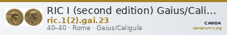 RIC I (second edition) Gaius/Caligula 23 — CANOA