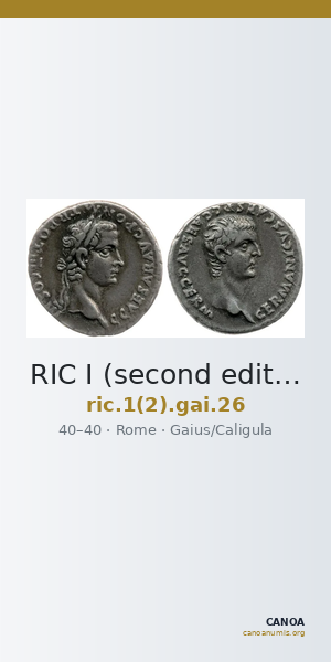 RIC I (second edition) Gaius/Caligula 26 — CANOA