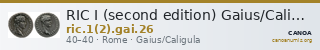RIC I (second edition) Gaius/Caligula 26 — CANOA