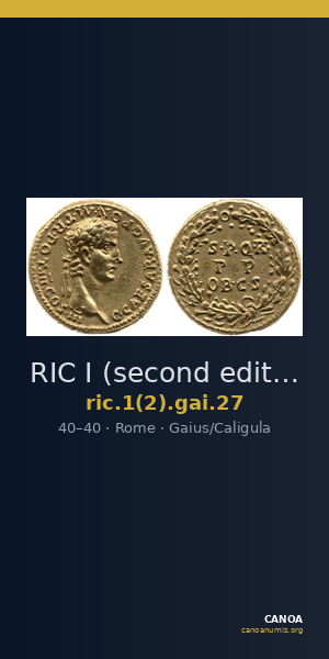 RIC I (second edition) Gaius/Caligula 27 — CANOA