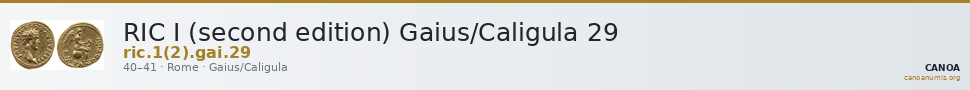 RIC I (second edition) Gaius/Caligula 29 — CANOA