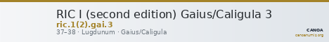 RIC I (second edition) Gaius/Caligula 3 — CANOA