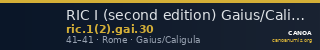 RIC I (second edition) Gaius/Caligula 30 — CANOA