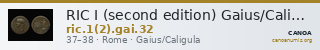 RIC I (second edition) Gaius/Caligula 32 — CANOA