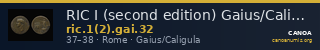 RIC I (second edition) Gaius/Caligula 32 — CANOA
