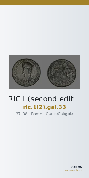 RIC I (second edition) Gaius/Caligula 33 — CANOA