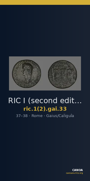 RIC I (second edition) Gaius/Caligula 33 — CANOA