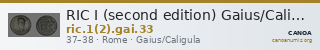 RIC I (second edition) Gaius/Caligula 33 — CANOA