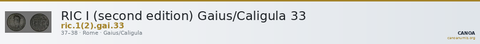 RIC I (second edition) Gaius/Caligula 33 — CANOA