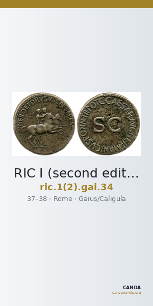 RIC I (second edition) Gaius/Caligula 34 — CANOA