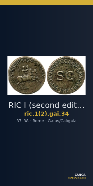 RIC I (second edition) Gaius/Caligula 34 — CANOA