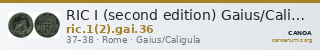 RIC I (second edition) Gaius/Caligula 36 — CANOA