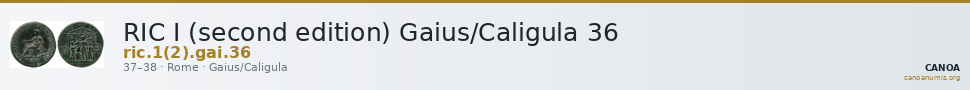 RIC I (second edition) Gaius/Caligula 36 — CANOA