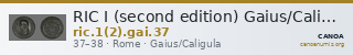 RIC I (second edition) Gaius/Caligula 37 — CANOA