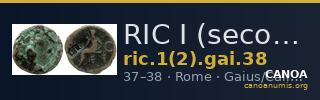 RIC I (second edition) Gaius/Caligula 38 — CANOA