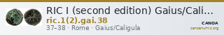 RIC I (second edition) Gaius/Caligula 38 — CANOA