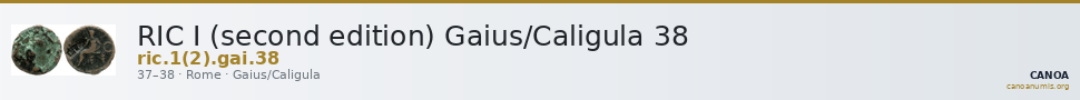 RIC I (second edition) Gaius/Caligula 38 — CANOA