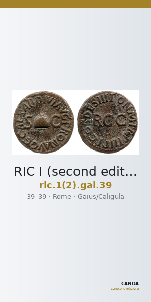 RIC I (second edition) Gaius/Caligula 39 — CANOA