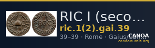 RIC I (second edition) Gaius/Caligula 39 — CANOA