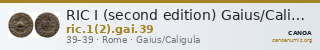 RIC I (second edition) Gaius/Caligula 39 — CANOA