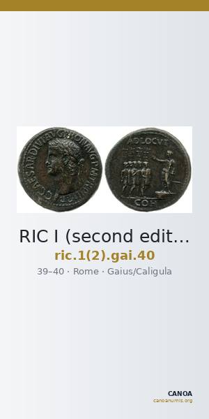 RIC I (second edition) Gaius/Caligula 40 — CANOA
