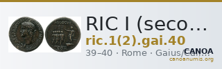 RIC I (second edition) Gaius/Caligula 40 — CANOA