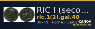 RIC I (second edition) Gaius/Caligula 40 — CANOA