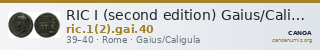 RIC I (second edition) Gaius/Caligula 40 — CANOA