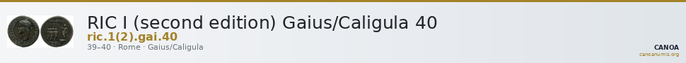 RIC I (second edition) Gaius/Caligula 40 — CANOA