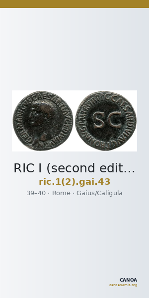 RIC I (second edition) Gaius/Caligula 43 — CANOA