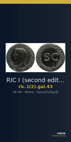 RIC I (second edition) Gaius/Caligula 43 — CANOA