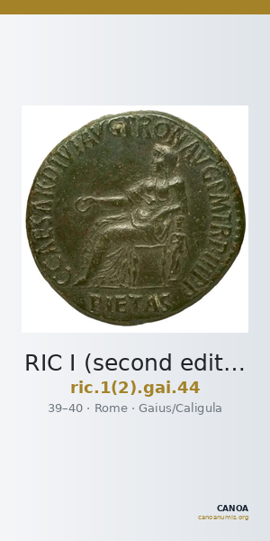 RIC I (second edition) Gaius/Caligula 44 — CANOA