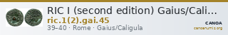 RIC I (second edition) Gaius/Caligula 45 — CANOA