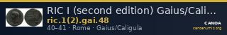 RIC I (second edition) Gaius/Caligula 48 — CANOA