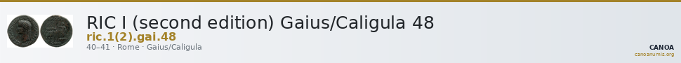RIC I (second edition) Gaius/Caligula 48 — CANOA