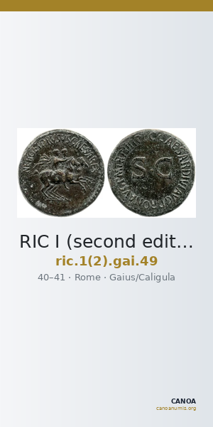 RIC I (second edition) Gaius/Caligula 49 — CANOA