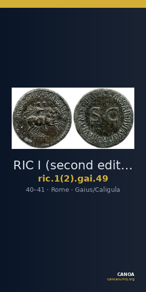 RIC I (second edition) Gaius/Caligula 49 — CANOA