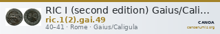RIC I (second edition) Gaius/Caligula 49 — CANOA