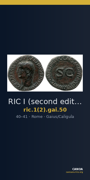 RIC I (second edition) Gaius/Caligula 50 — CANOA