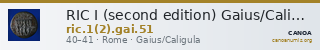 RIC I (second edition) Gaius/Caligula 51 — CANOA