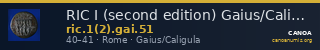 RIC I (second edition) Gaius/Caligula 51 — CANOA