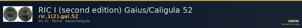 RIC I (second edition) Gaius/Caligula 52 — CANOA