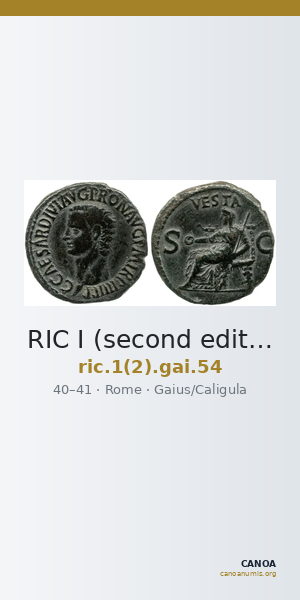 RIC I (second edition) Gaius/Caligula 54 — CANOA