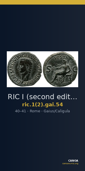 RIC I (second edition) Gaius/Caligula 54 — CANOA