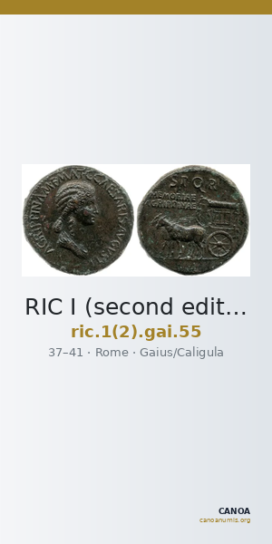 RIC I (second edition) Gaius/Caligula 55 — CANOA