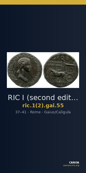 RIC I (second edition) Gaius/Caligula 55 — CANOA