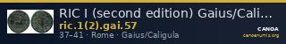 RIC I (second edition) Gaius/Caligula 57 — CANOA