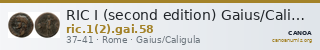 RIC I (second edition) Gaius/Caligula 58 — CANOA
