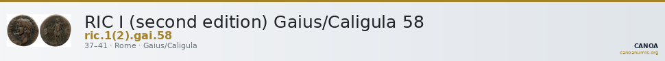 RIC I (second edition) Gaius/Caligula 58 — CANOA