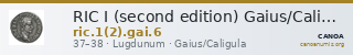 RIC I (second edition) Gaius/Caligula 6 — CANOA